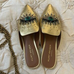 NWOT Kurt Geiger “eye” mules